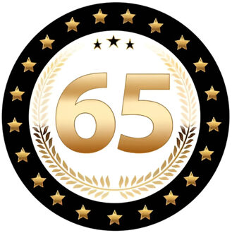 Bierviltjes 65 - 25x stuks - zwart/goud - luxe - verjaardag/jubilea - feestartikelen Multi