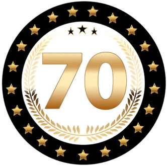 Bierviltjes 70 - 50x stuks - zwart/goud - luxe - verjaardag/jubilea - feestartikelen