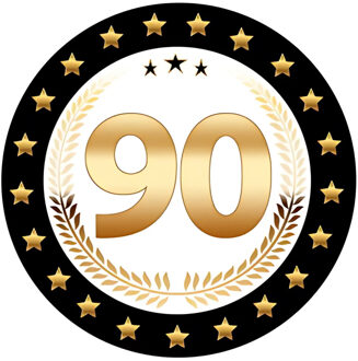 Bierviltjes 90 - 25x stuks - zwart/goud - luxe - verjaardag/jubilea - feestartikelen