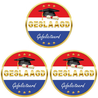 Bierviltjes geslaagd - 75x stuks - rood/wit/blauw - geslaagd gefeliciteerd
