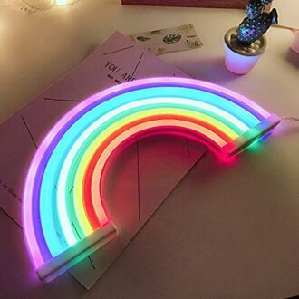 Bifi-Leuke Rainbow Neon Sign, Led Regenboog Licht/Lamp Voor Dorm Decor, regenboog Decor Neon Lampen, Muur Decor Voor Meisjes Slaapkamer, Chistm