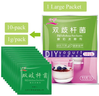 Bifidobacterium Natural Yogurt Starter,5 Probiotics,1g-1L,1g*10 pack ,Make Dessert At Home