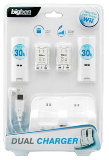 Big Ben , Dual Rechargeable Batteries for Wiimote (Assorti) Wii