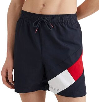 big flag leg logo zwemshort blauw - L