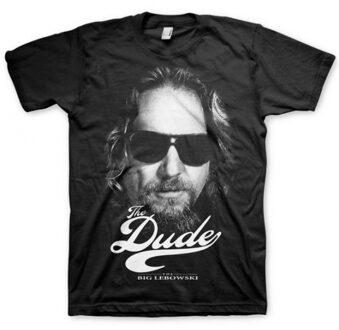 Big Lebowski The Dude T-shirt - voor heren - zwart - katoen - Officiele merchandise