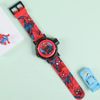 Big Sale Boy Toy Watch Projector Spider man Super Children Friend Child Digital Watches Kid Gift Party Present Simple Red Rubber