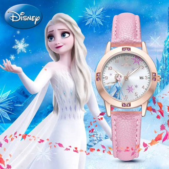 Big Sale Frozen Ⅱ Princess Ladies Calendar Rhinestone Minnie Cute Girls Wrist Watches Children Strap Quartz Lovely Watch Clocks