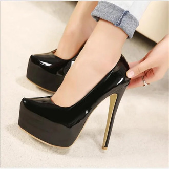 Big Size 41 42 43 44 Sexy Pumps Wedding Women Fetish Shoes High Heel Stripper Flock Pumps 15 cm Zapatos Mujer