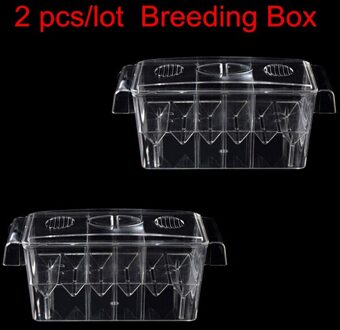 Big Size Acryl Aquarium Drijvende Fokken Doos 4 Kamers Dubbele Lagen Multifunctionele Fokken Isolatie Box Voor Guppy Betta AT002 2 stk breeding boxs