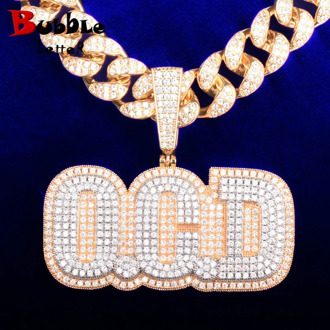 Big Size Custom Name Medal Pendants Rapper Style Men's Necklaces Chain Make Any Letter/Number/Symbol/Color