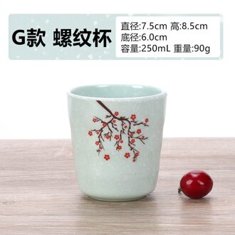 Big Size Theekopje Blauw Porselein Kung Fu Cup Drinkware 280Ml 6