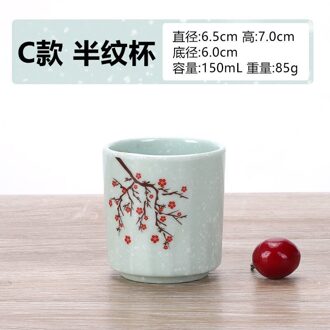 Big Size Theekopje Blauw Porselein Kung Fu Cup Drinkware 280Ml