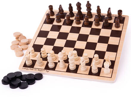 BIGJIGS Draughts & Chess Set