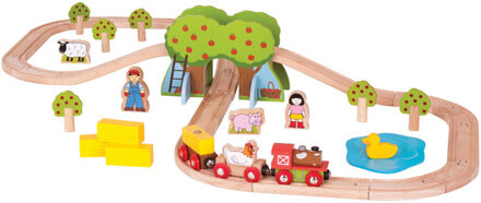 BIGJIGS Farm Train Set Multikleur