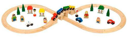 Bigjigs Figure Of Eight Train Set Multikleur