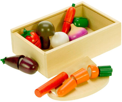 BIGJIGS Houten Kistje met Snijgroenten
