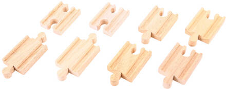 BIGJIGS Mini Rails - 8 Stuks