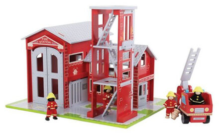 Bigjigs Toys Bigjigs Houten Brandweerkazerne