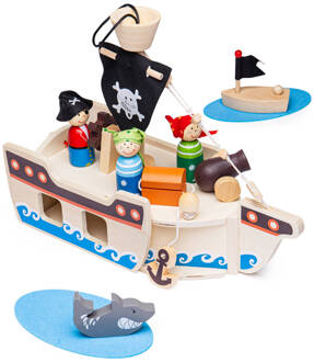 Bigjigs Toys Bigjigs Houten Piratenschip piratenboot