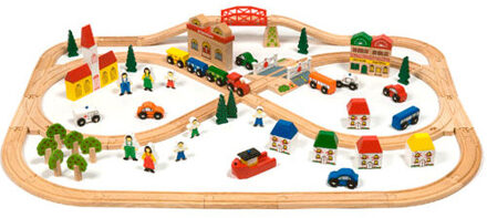 Bigjigs Toys Bigjigs Treinset - Town And Country Set Multikleur