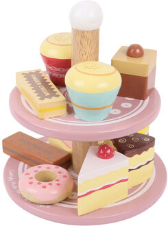 Bigjigs Toys Houten Etagère met 12 Taartjes