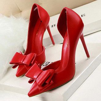BIGTREE Shoes Bow Woman Pumps Sexy High Heels Shoes Women Stiletto Casual Women Heels Office Shoes Women Basic Pump Ladies Shoes