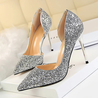 BIGTREE shoes New Women Pumps Sexy High Heels Gold kitten heels Sliver Wedding Shoes Ladies Shoes White Women Shoes stiletto