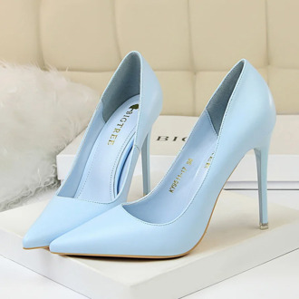 BIGTREE Soft Leather Shallow Fashion Women's High Heels Shoes Candy Colors Pointed Toe Women Pumps Show Thin Female Office Shoe