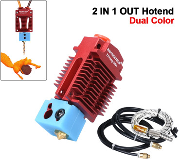 BIGTREETECH 2 In 1 Out Hotend Dual Color Bowden Extruder 12V/24V Fan PTFE Tube Switching Hotend 3D Printer Parts MK8 Titan