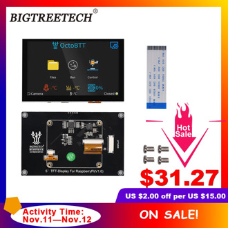 BIGTREETECH BTT PITFT50 V1.0 Capacitive Touch Screen Panel 800*480mm 5 Inch DSI Raspberry Pi LCD Display 3D Printer Parts