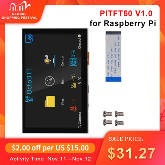 BIGTREETECH BTT PITFT50 V1.0 Capacitive Touch Screen Panel DSI 5 Inch LCD Display for Octoprint Raspberry Pi 4/3/3B+/2/2b+