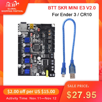 BIGTREETECH BTT SKR MINI E3 V2 32 Bit Control Board Dual Z axis Integrated TMC2209 UART For Ender 3 /5 CR10 3D Printer Parts