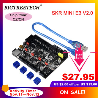 BIGTREETECH BTT SKR MINI E3 V2 32Bit Motherboard Integrated TMC2209UART Upgrade For Creality Ender 3/5 Pro 3D Printer Parts