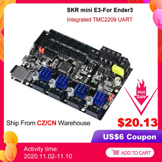 BIGTREETECH SKR mini E3 V1.2 32Bit Control Board With TMC2209 UART Driver 3D Printer Parts skr v1.3 E3 Dip For Creality Ender 3