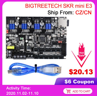 BIGTREETECH SKR mini E3 V1.2 Control Board 32Bit With TMC2209 UART VS TMC2208 For Ender 3 Pro/5 SKR V1.3 E3 DIP 3D Printer Parts