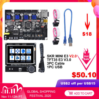 BIGTREETECH SKR MINI E3 V2.0+TFT35 E3 V3.0 Touch Screen Control Board TMC2209 3D Printer Parts For Creality Ender 3 Upgrade CR10