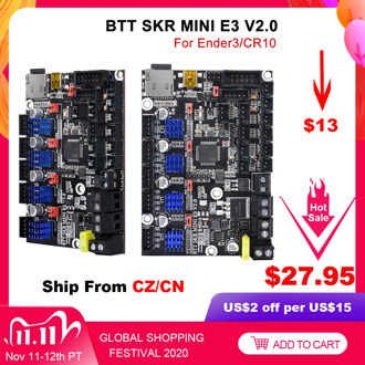 BIGTREETECH SKR MINI E3 V2 32Bit Control Board With TMC2209 UART 3D Printer Parts For Creality Ender 3 Pro Upgrade CR10 Kits