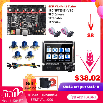 BIGTREETECH SKR V1.4 BTT SKR V1.4 Turbo 32 Bit Board+TFT35 E3 V3.0 3D Printer Parts TMC2130 TMC2209 TMC2208 MKS SGEN L Ender3