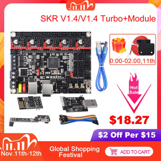 BIGTREETECH SKR V1.4 BTT SKR V1.4 Turbo Control Board+WIFI+DCDC+Writer 3D Printer Parts SKR V1.3 For Ender 3/5 TMC2209 TMC2208