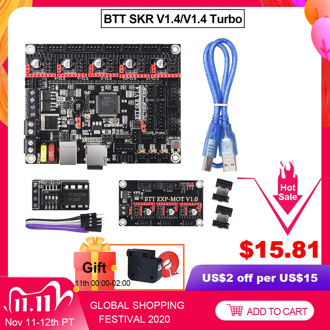 BIGTREETECH SKR V1.4 SKR V1.4 Turbo Control Board TMC2209 TMC2208 uart EEPROM V1.0 3D Printer Parts For CR-10 Printer MKS SGEN