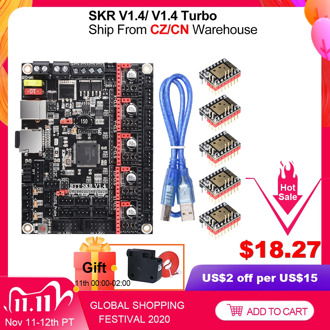 BIGTREETECH SKR V1.4 Turbo BTT SKR V1.4 Control Board 3D Printer Parts SKR V1.3 MKS SGEN L TMC2209 tmc2208 CR-10 Ender3 Upgrade
