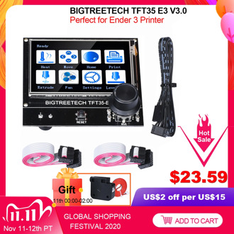 BIGTREETECH TFT35 E3 V3.0 Touch Screen 12864 LCD Display Wifi TFT35 3D Printer Parts For Ender3 upgrade CR10 SKR MINI E3 Board