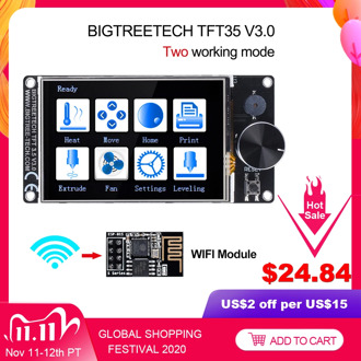 BIGTREETECH TFT35 V3.0 Touch Screen 12864LCD Wifi 3D Printer Parts vs MKS TFT35 For SKR V1.4 Turbo SKR V1.3 CR10 Ender 3 Upgrade