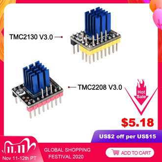 BIGTREETECH TMC2130 V3.0 SPI TMC2208 UART Stepper Motor Driver 3D Printer Parts for SKR V1.3 V1.4 PRO MKS sGEN L A4988 TMC2209