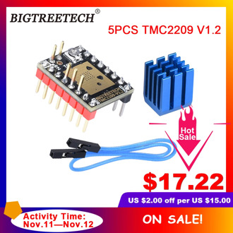BIGTREETECH TMC2209UART TMC2208 Stepper Motor Mute Driver Stepstick VS TMC2100 TMC2130 For SKR V1.3 Pro 3D Motherboard