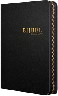 Bijbel (Hsv) Met Psalmen - 14 X 21 Luxe Leer Met Rits En Index