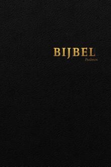 Bijbel (HSV) met psalmen - zwart leer met goudsnee, rits en duimgrepen - (ISBN:9789065394811)