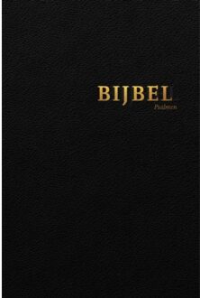 Bijbel (HSV) met psalmen - zwart leer met goudsnee, rits en duimgrepen - (ISBN:9789065394811)