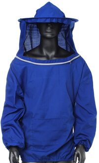 Bijenteelt Beschermende Kleding Full Body Pak Hoed Kiel Pro Bee Pak Apparatuur Sluier Hoed Bijenteelt Beschermende Kleding Blauw