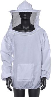 Bijenteelt Beschermende Kleding Full Body Pak Hoed Kiel Pro Bee Pak Apparatuur Sluier Hoed Bijenteelt Beschermende Kleding wit